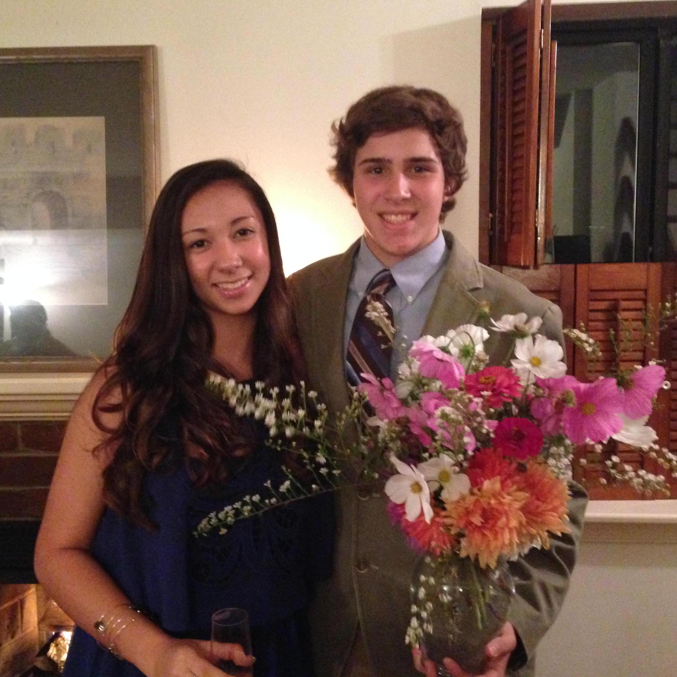 Going to homecoming together during our freshman year of high school.