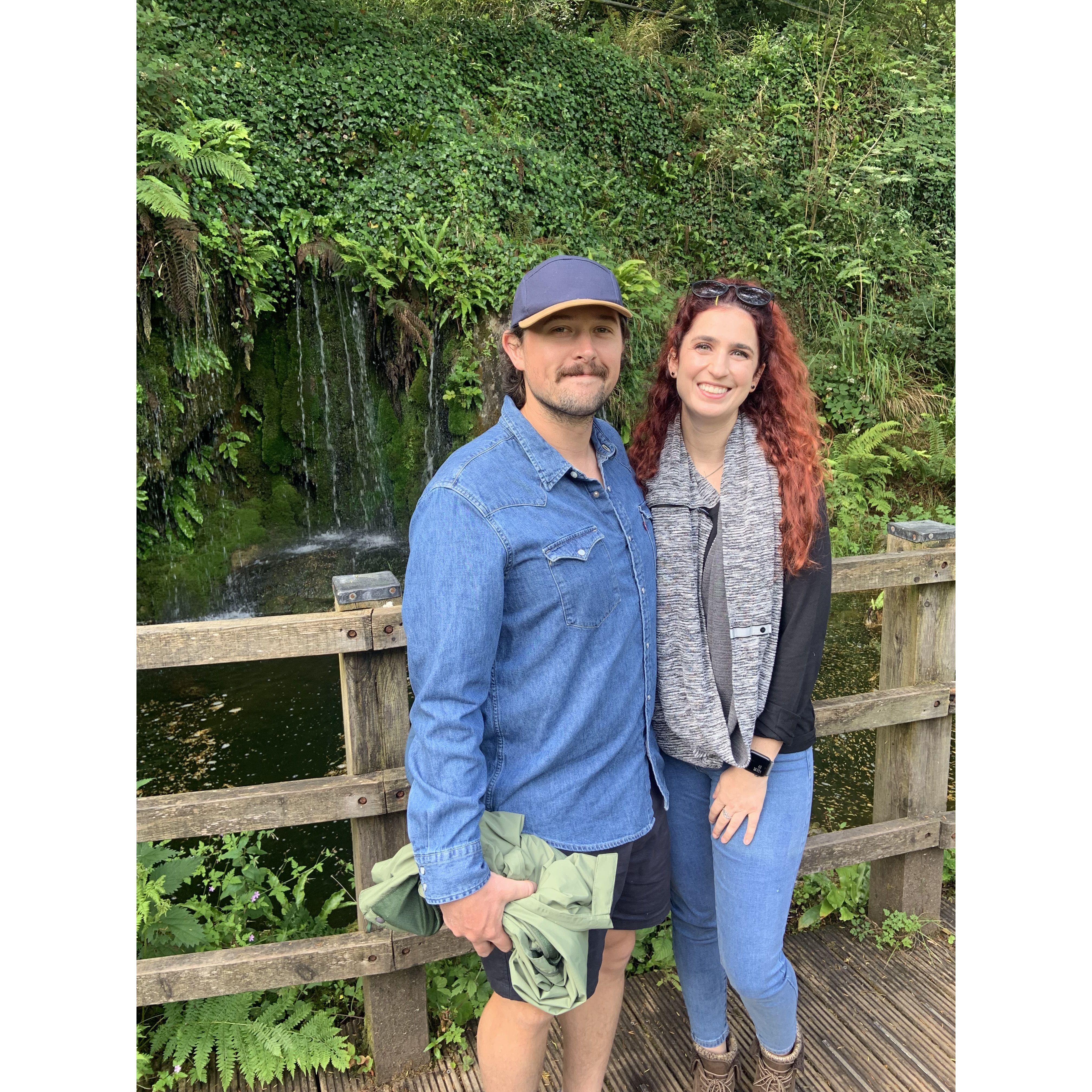 In the gardens of Bunratty Castle during our trip to Ireland.