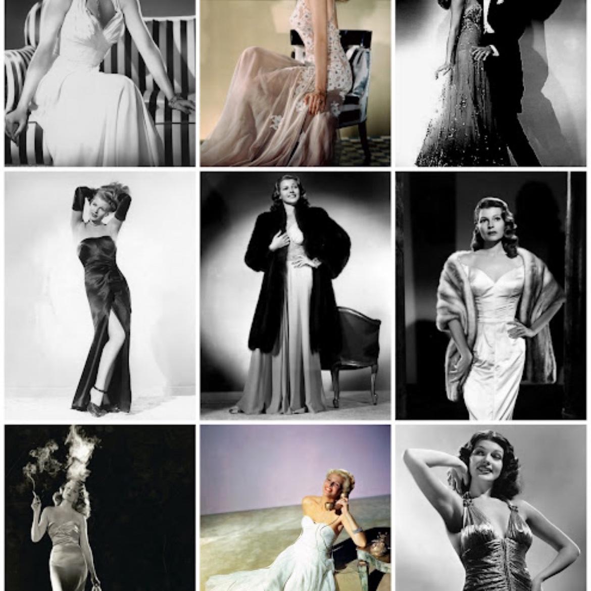 Examples of old Hollywood attire!