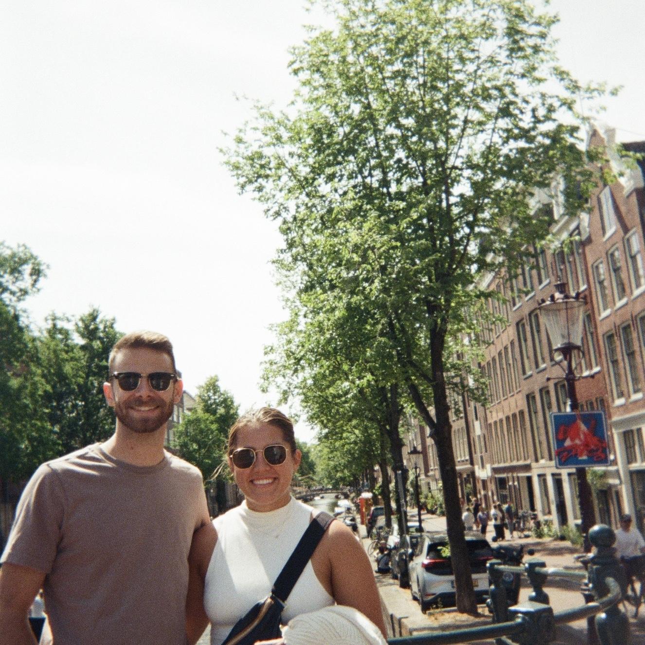 A pre-engagement moment in Amsterdam