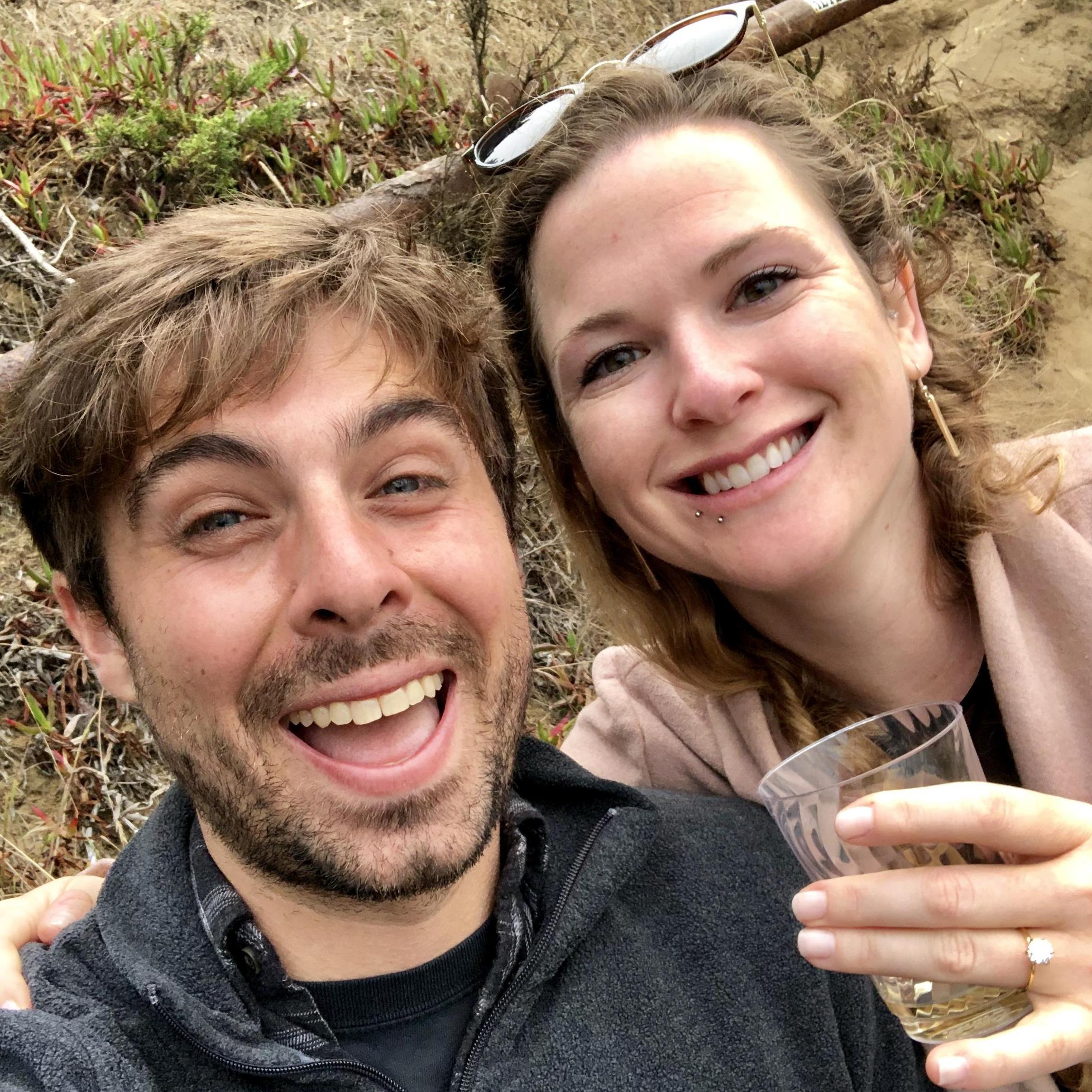 August 24, 2019: The Big Moment!! We got engaged at Lands End in San Francisco