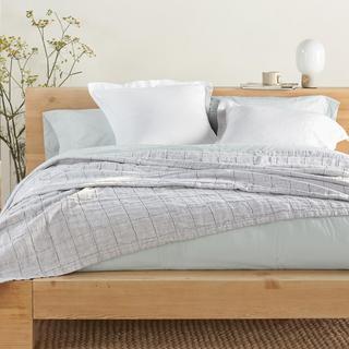 Organic Crinkled Percale 4-Piece Sheet Set