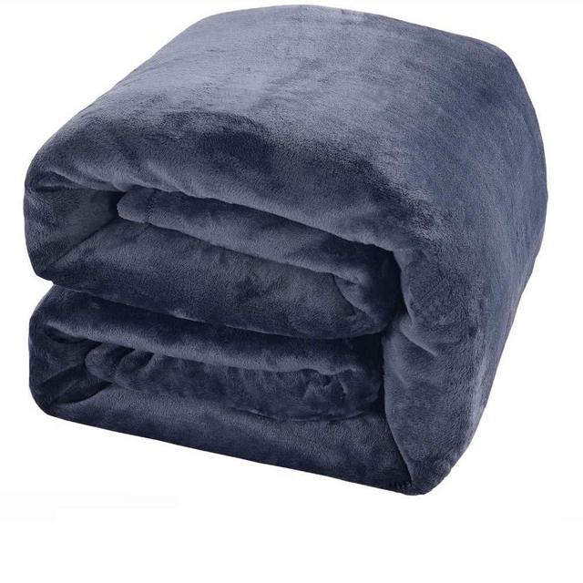 Luxury Fleece Blanket by Shilucheng Super Soft and Warm Fuzzy Plush Lightweight Throw Couch Bed Blankets Mini Size 43" x 60" - Royal Blue