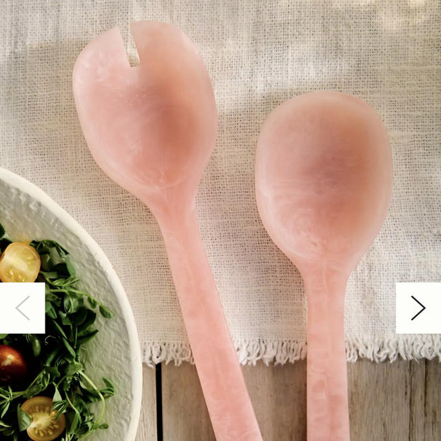 Resin Salad Server Set - Pink, One Size