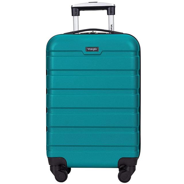 Wrangler Hardside Carry-On Spinner Luggage, Teal, 20-Inch