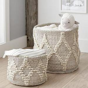 Metallic Woven Wool Storage- Small