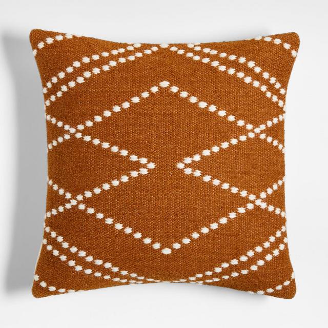 Byzan 23" Amber Kilim Pillow with Down-Alternative Insert