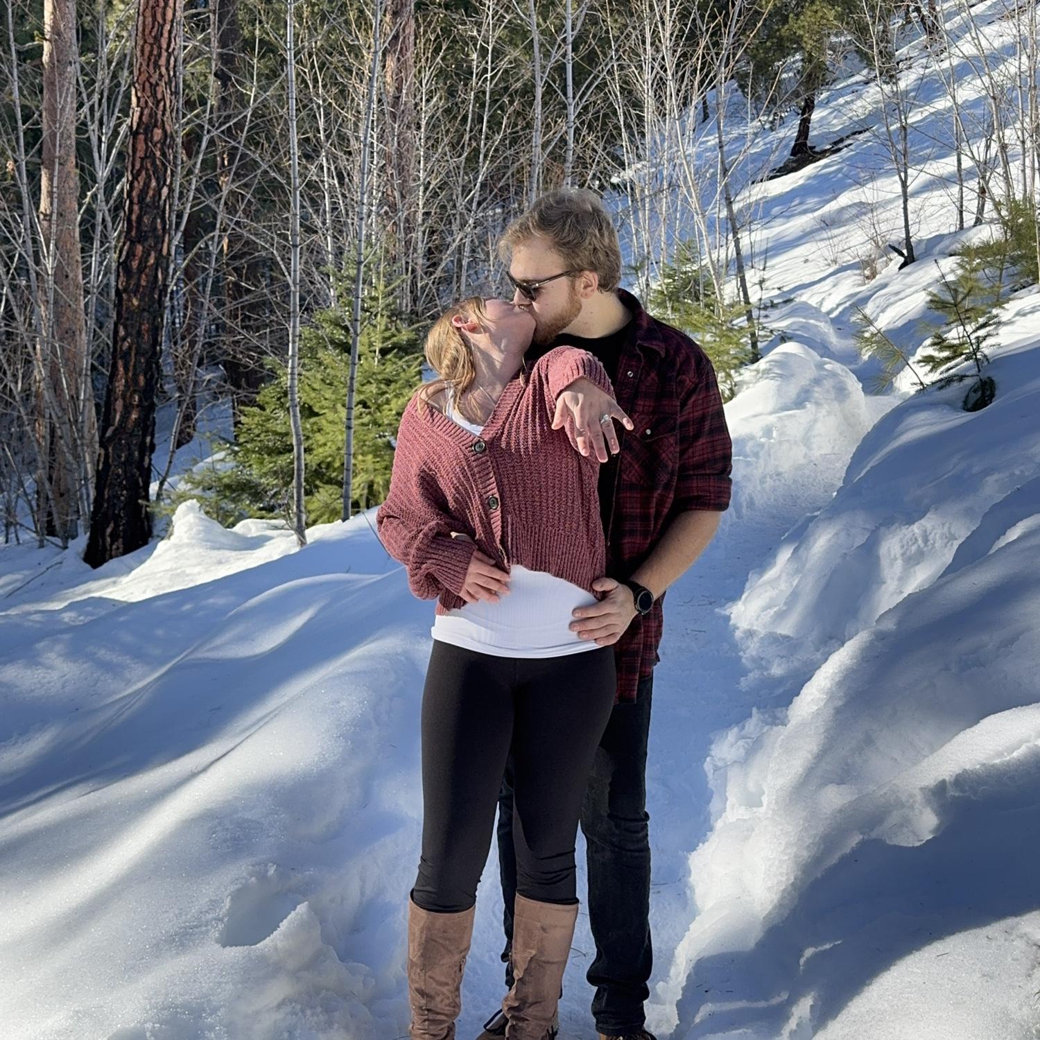 Hunter finally proposed in January of 2025, two and a half years into the relationship.