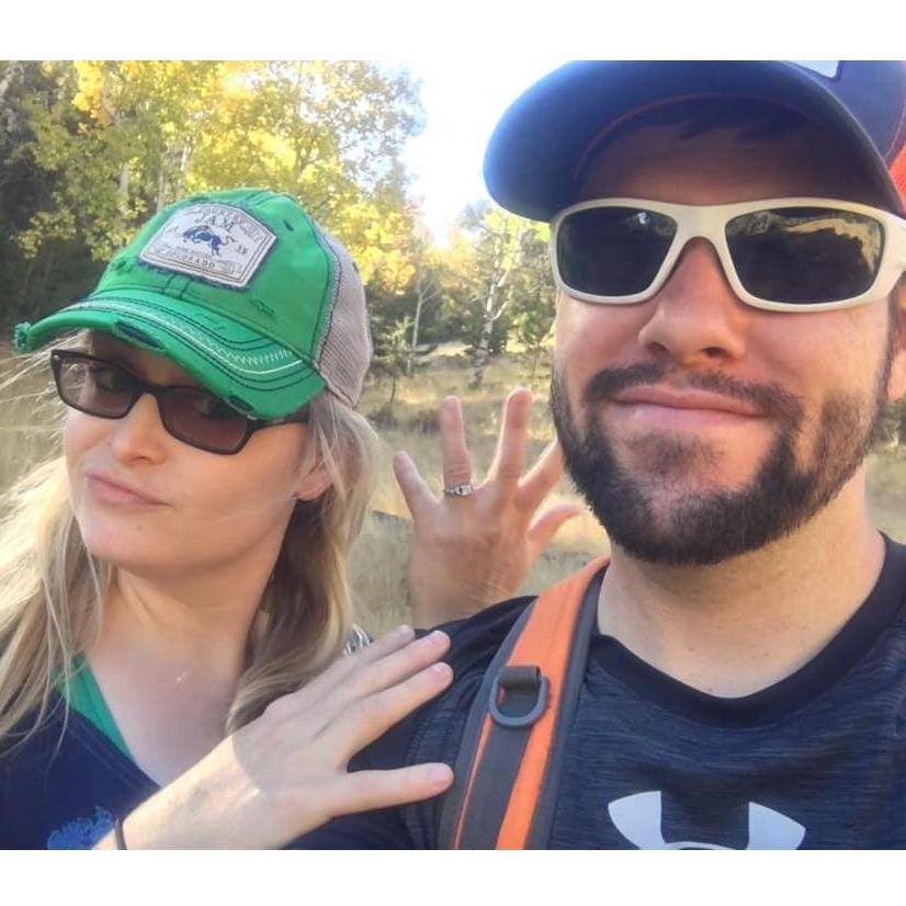 On the hike after he proposed <3