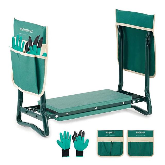 Garden Kneeler Seat Heavy Duty, Upgrade Gardening Tools Portable Garden Helper Seat with 2 Tool Pockets, MBQMBSS Heavy Duty Garden Kneeler Seat EVA Foam, Gardening Gift for Arthritis, Parent, Gardener