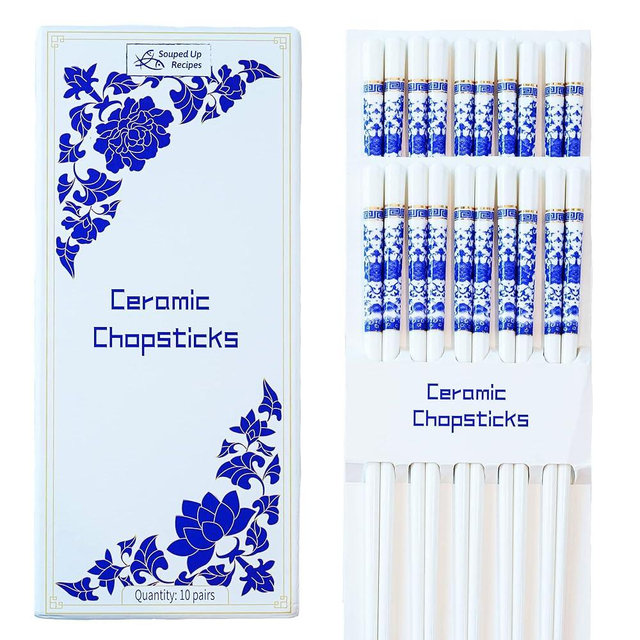 Buy It For Life Chopsticks - Blue Peony Design