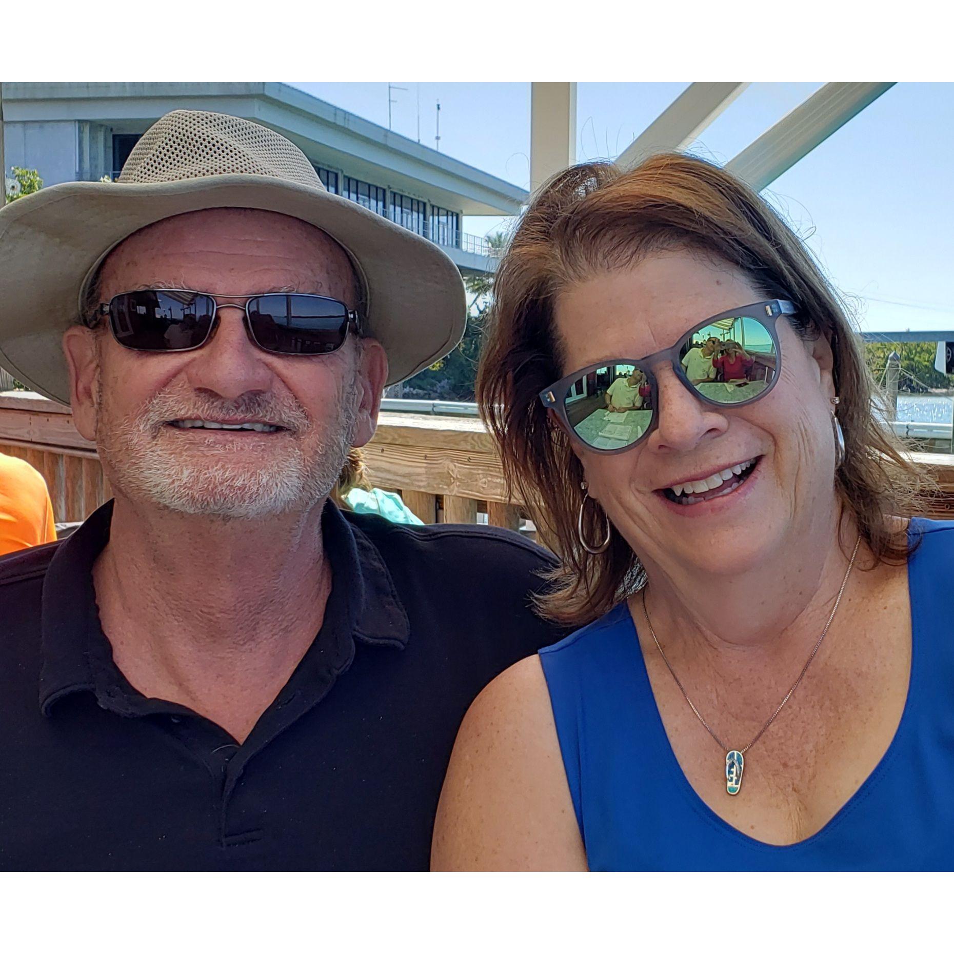 Enjoying lunch bayside in Sarasota