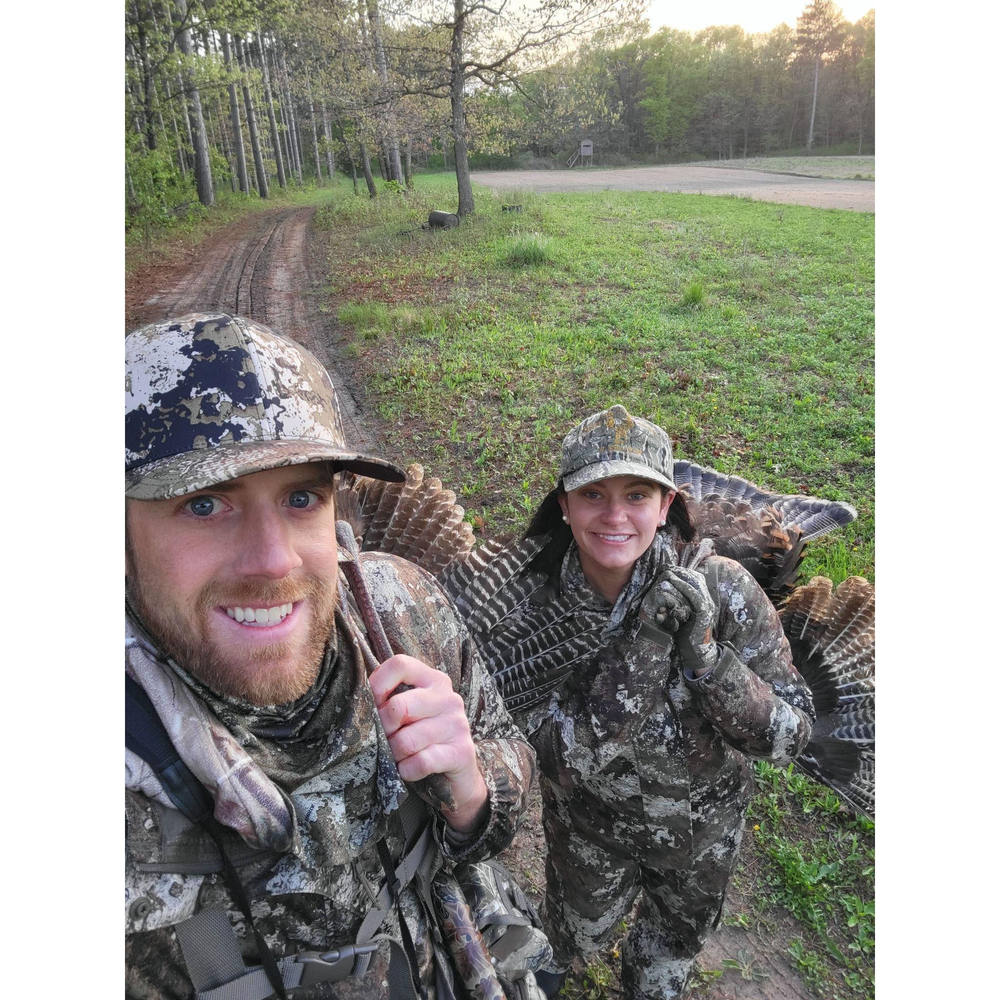 Melissa's first turkey hunt