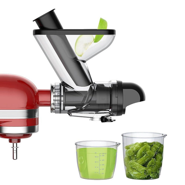 Masticating Juicer Attachment for KitchenAid Stand Mixer, Slow Juicer Attachment, Cold Press Juicer Machine with Dual Mouth Feed Chute for KitchenAid Mixer Attachments by Cofun