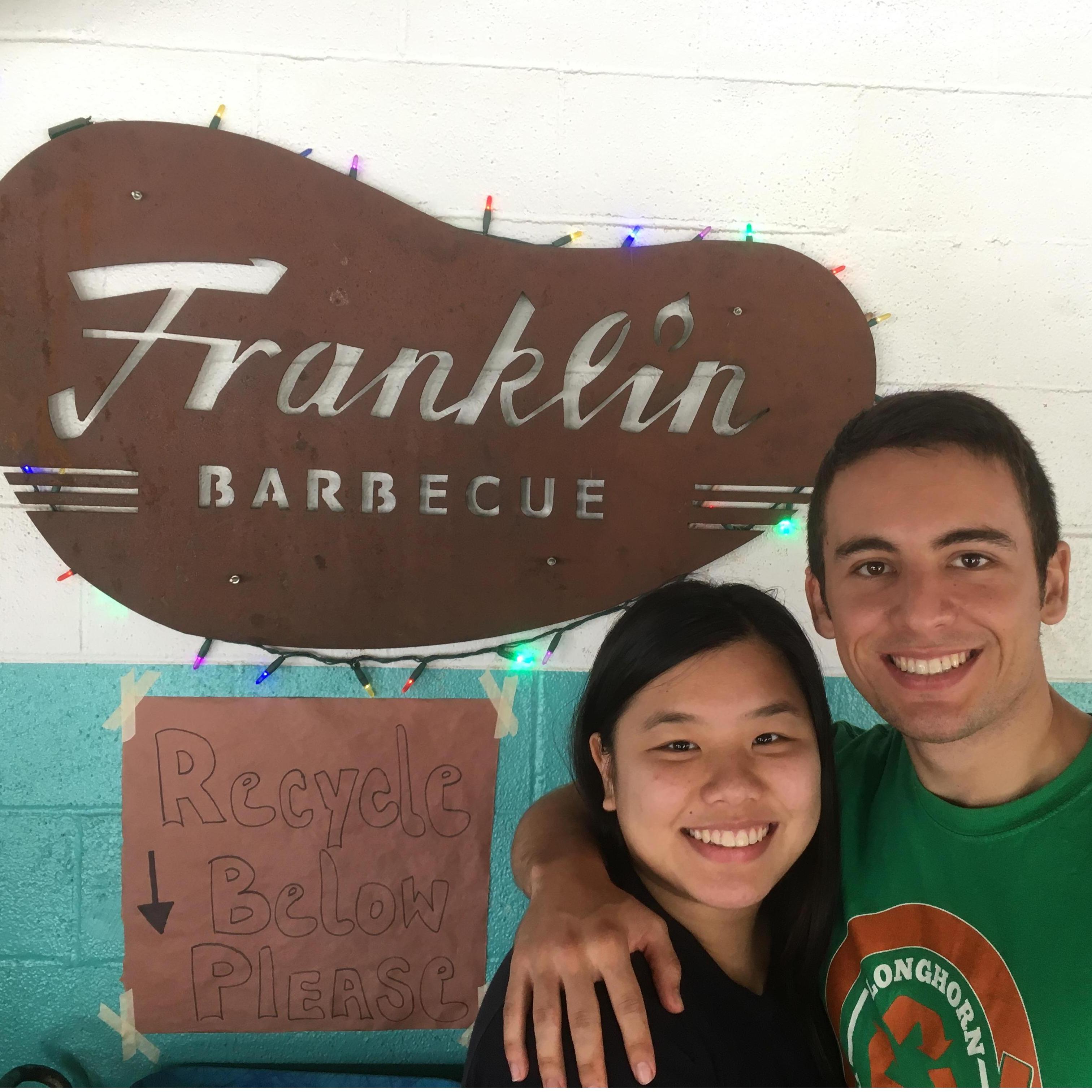 The couple's long-awaited trip to Franklin's BBQ