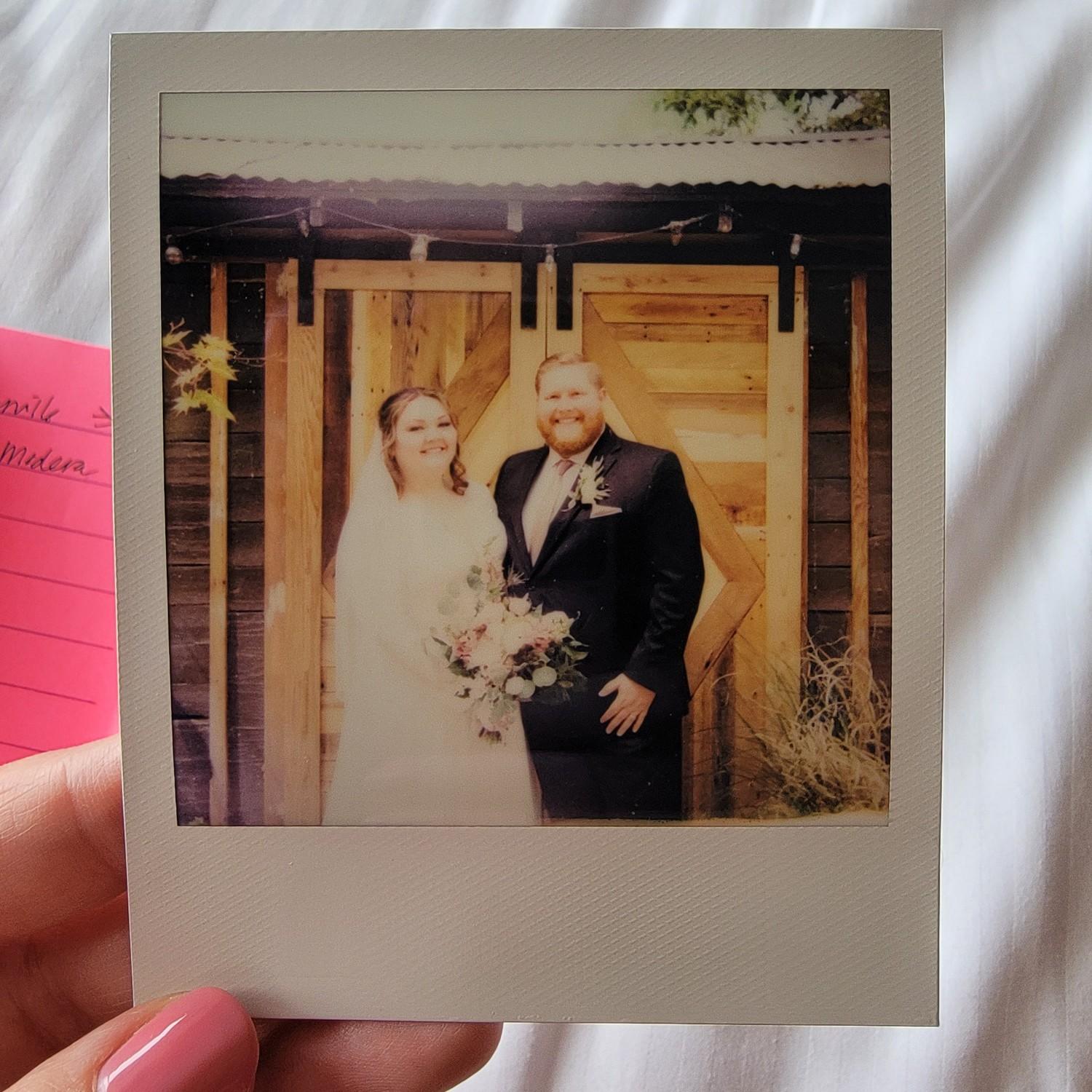 Polaroid for our travel journal to document our big day
