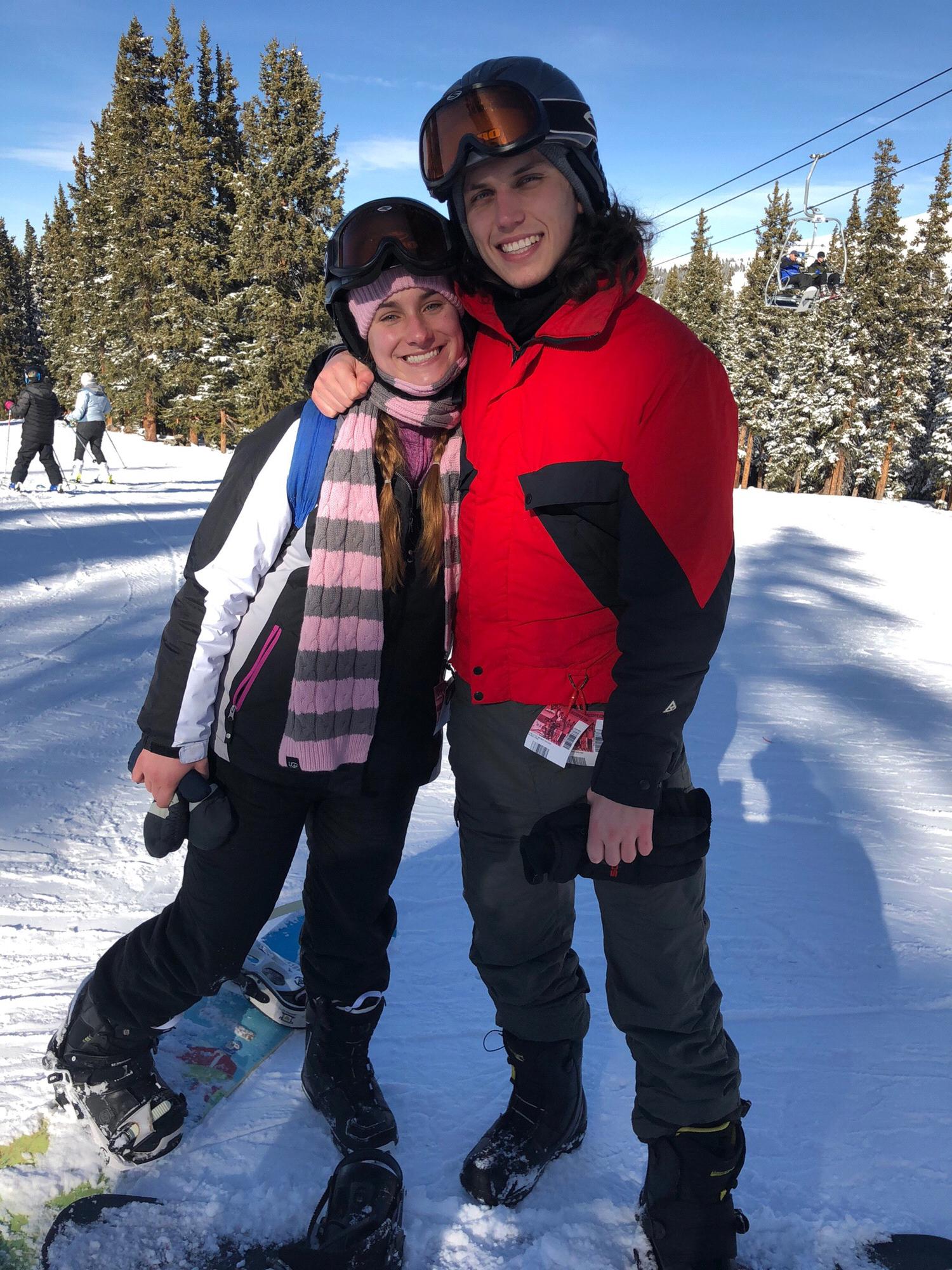 less than two months of dating and we decided it was a good idea for Abby to teach B to snowboard. It actually was a good idea and neither of us got frustrated. Match made in heaven? We think so too