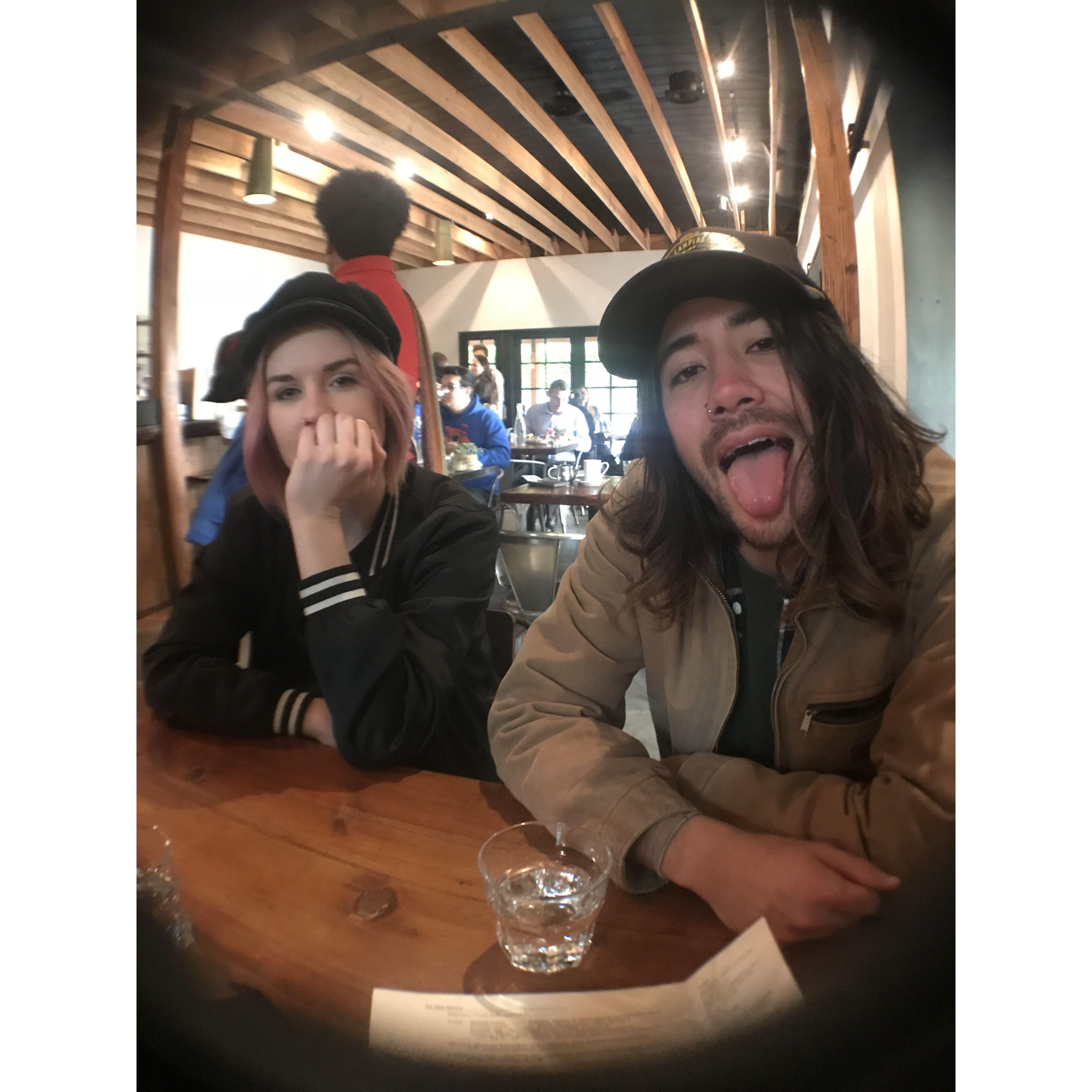 The very first pic we ever took together.. both of us incredibly hungover in Topanga.