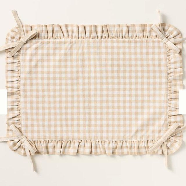 Brynn Gingham Placemat - Brown, Standard, One Size
