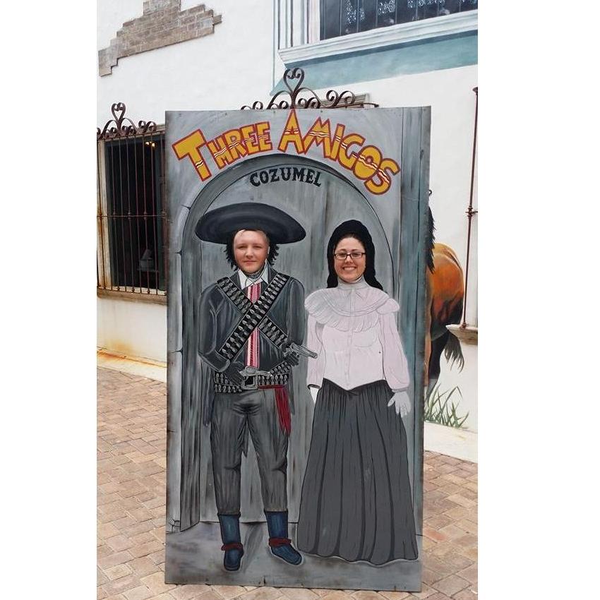 Being silly in Cozumel Mexico on the cruise (our first vacation together!!) 2015