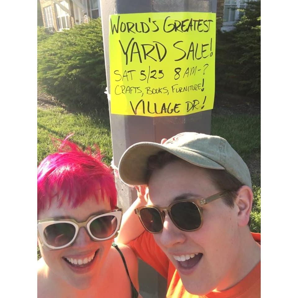 Rebecca had a massive yard sale right before she and Charlotte moved in together. Our first step toward marital bliss.