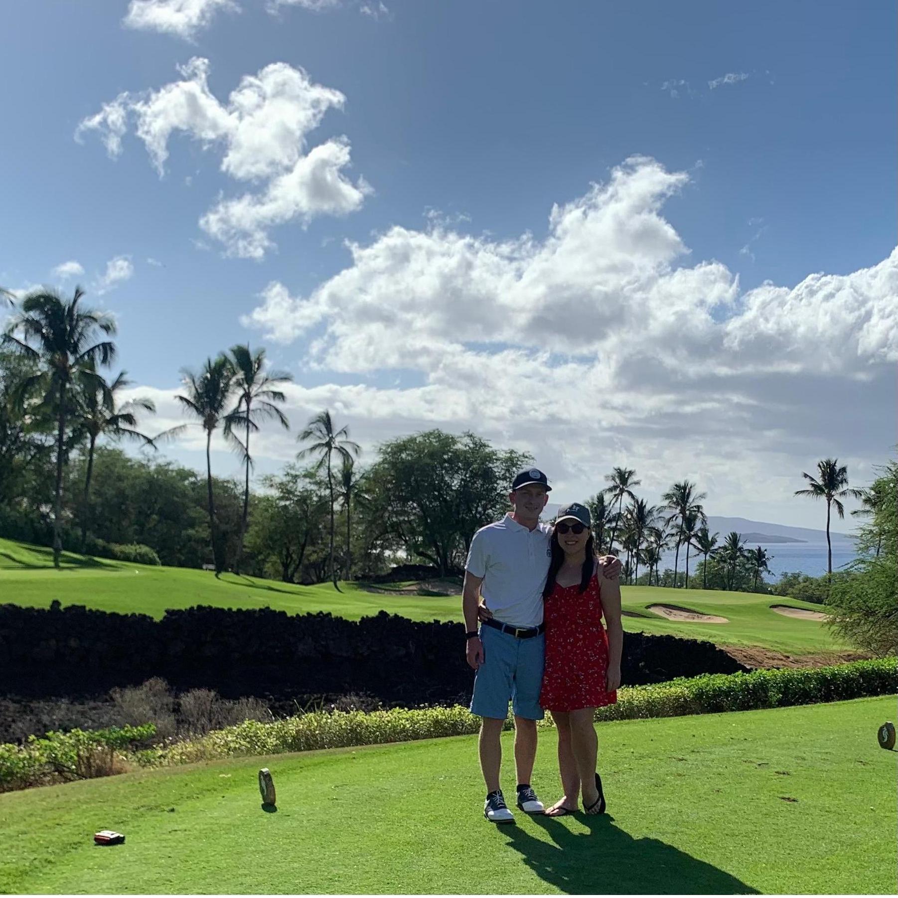 Matt was able to enjoy a few rounds of golf while we were in Maui. At Wailea we were able to see whales in the water below.