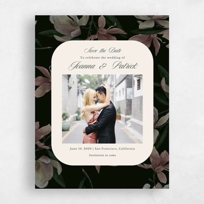 Black Wedding Save the Date - Gratia Photo