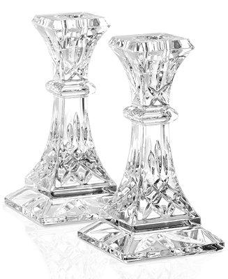 Gifts, Lismore Candle Holders 6", Set of 2