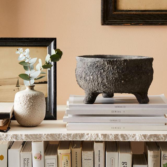 Decorative Cement Footed Pots