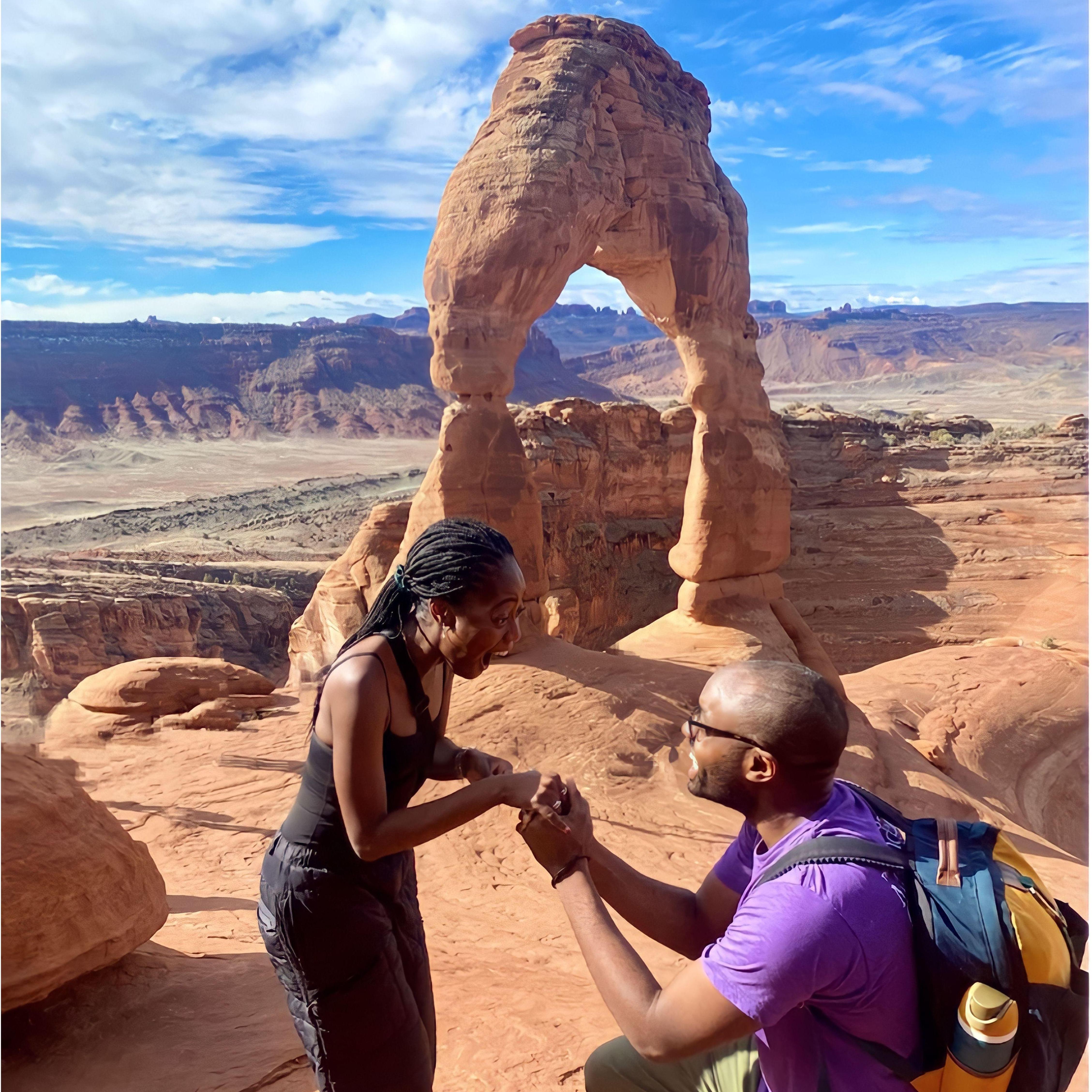 Rarely seen photo of Chude's proposal. As you can tell, I was genuinely surprised.