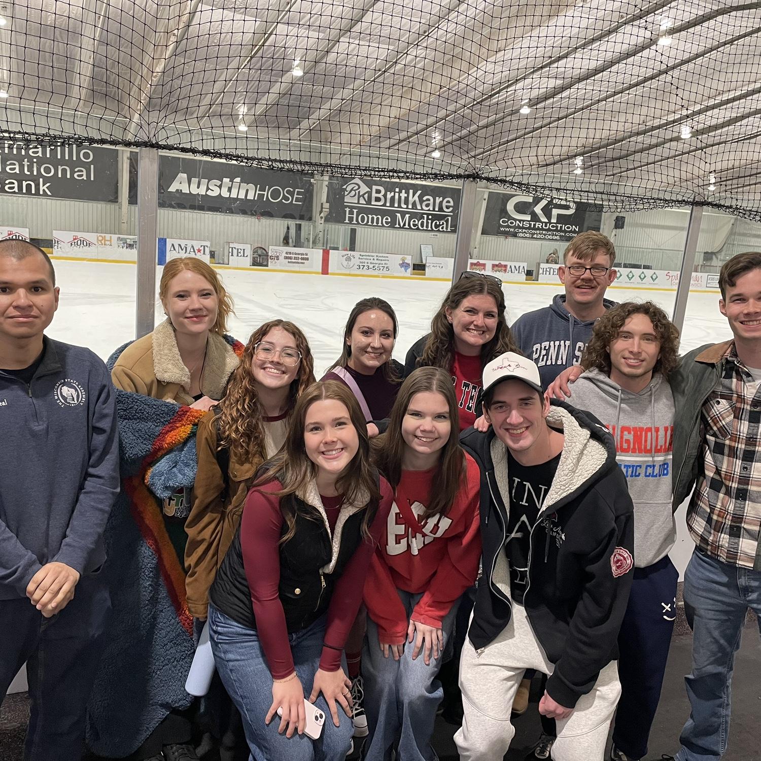 Hunter and Raegan took a group of students up to Amarillo to watch the hockey team (Hunter and another student's favorite sport to watch).