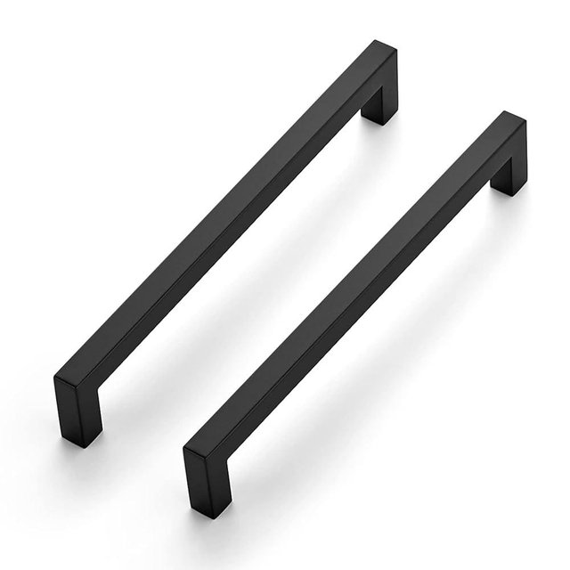 Ravinte 10 Pack 8 Inch Kitchen Square Cabinet Handles Matte Black Cabinet Pulls Black Drawer Pulls Kitchen Cabinet Hardware Kitchen Handles