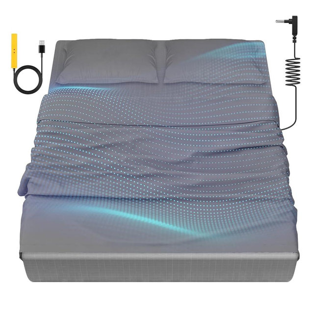 HLLBLL Grounding Bedding Sheet Set, Bed Sheets and Pillowcase Set, 90% Organic Cotton+10% Pure Silver Organic Fitted Grounded Sheet for Improved Sleep, Pain Relief (Gray, King(78.1 * 80.1 * 15inch))