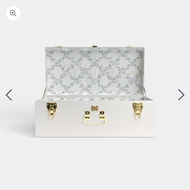 Petite Trunk - White with Timeless Trellis