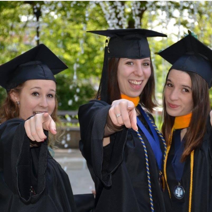 Graduation from York College of Pennsylvania in 2016 with Devon's future Bridesmaids!