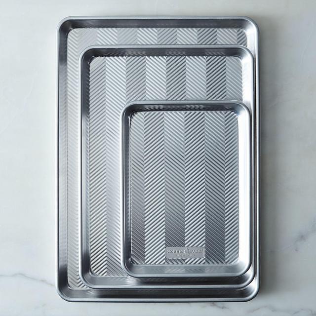 Nordic Ware Prism Aluminum Baking Sheets (3) + Cooling Grid
