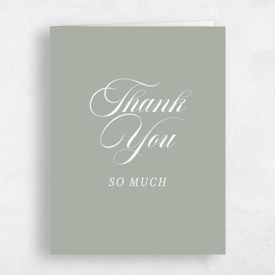 Pale Sage, Green Wedding Thank You - Jessenia Portrait