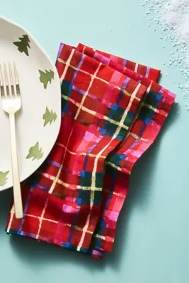 Tartan Cotton Napkins, Set of 4