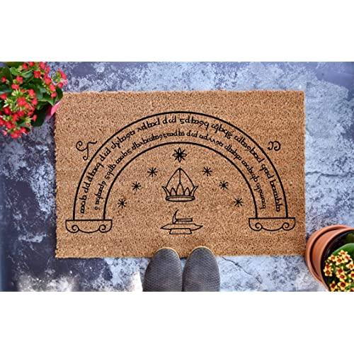 Speak Friend And Enter V3 - Lord of the Rings - The Hobbit - LOTR - Personalized Doormat - Wedding Gift - Housewarming Gift