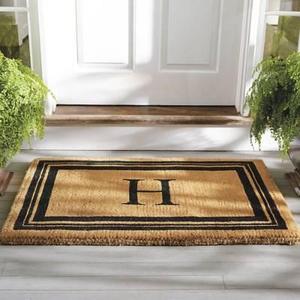 Monogrammed Coco Border Door Mat | Grandin Road