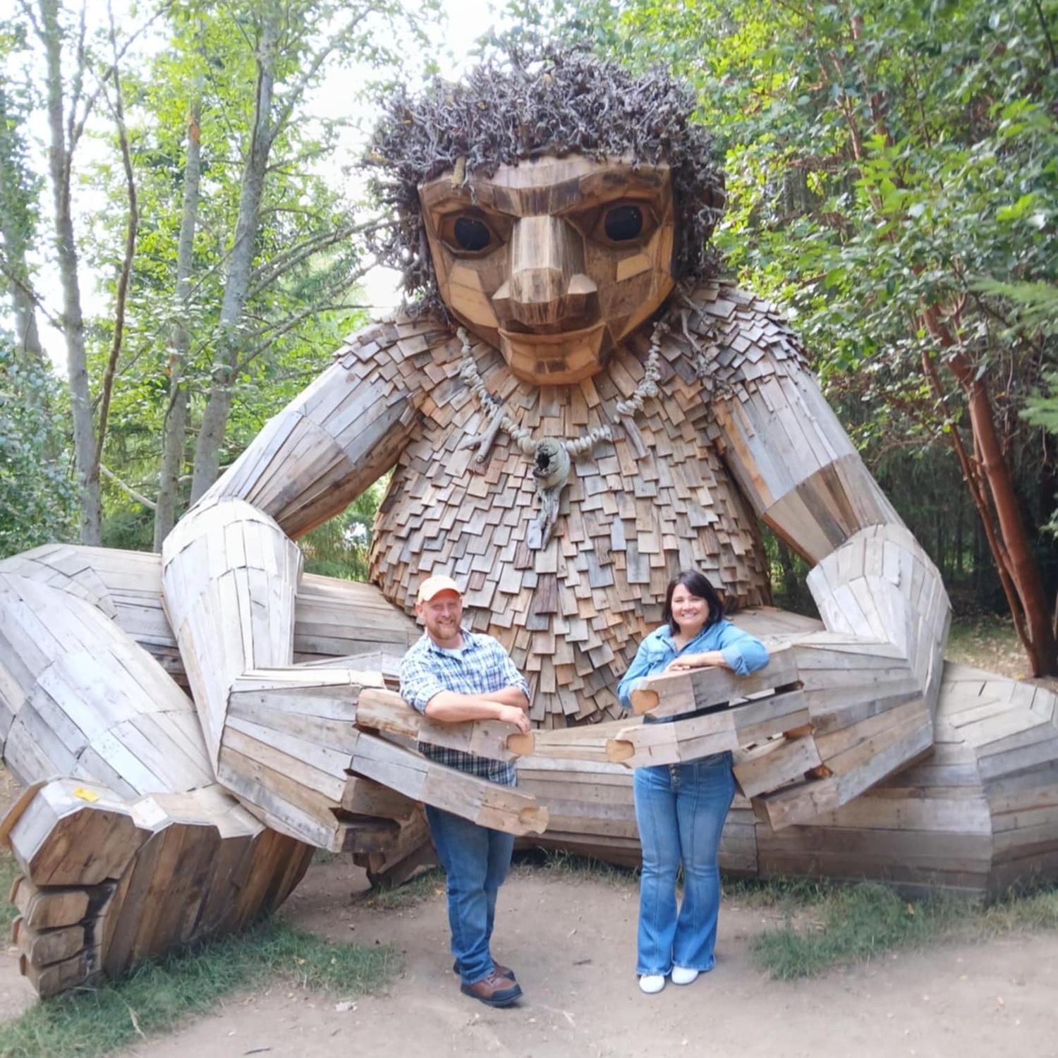 Our second date. Next day after the first one. We went to Bainbridge. Michelle wanted to check the troll. It was a long day. We had great conversations and laugh and cry and it was so peaceful! 🥰