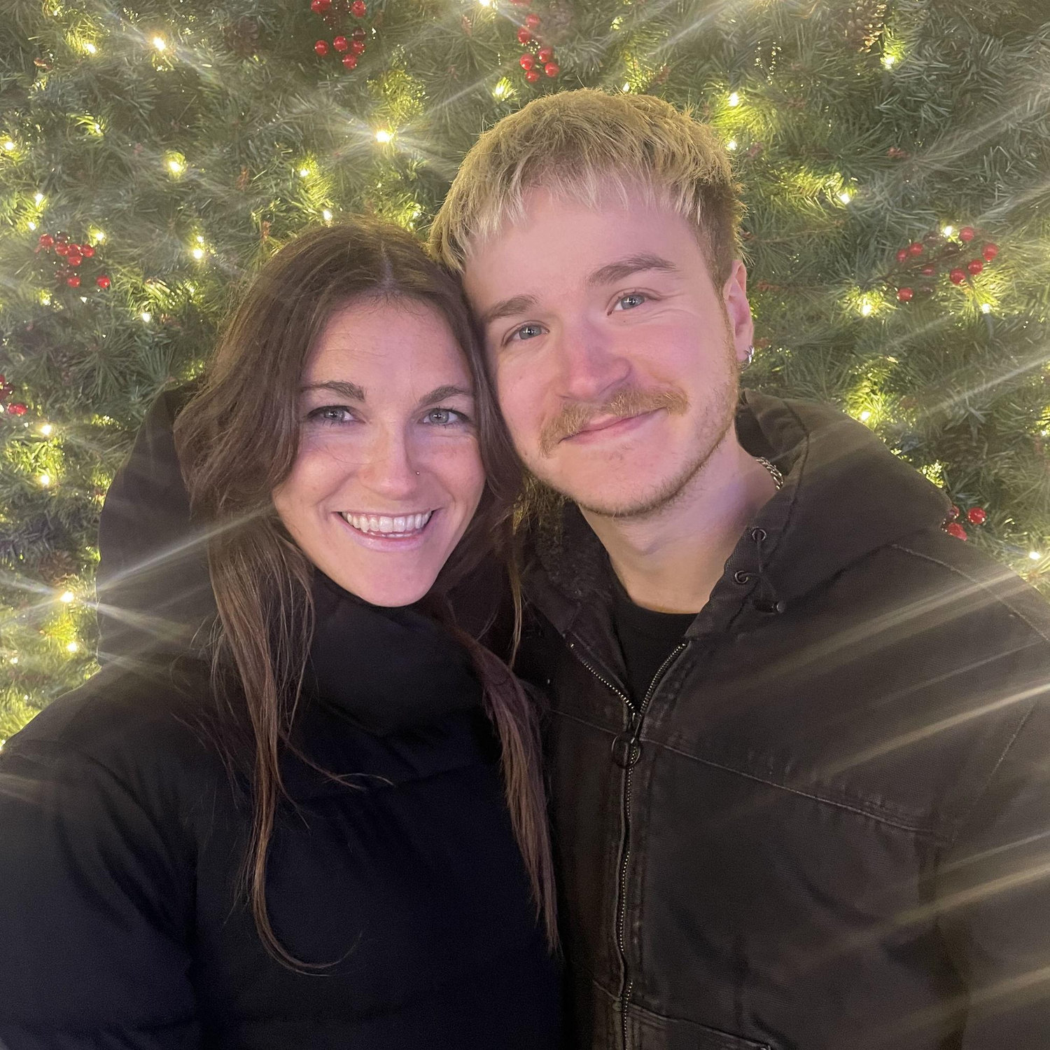 At Enchant during Christmas in Wisconsin. We enjoyed finding all of Santa's reindeer in the Christmas light maze (2023).