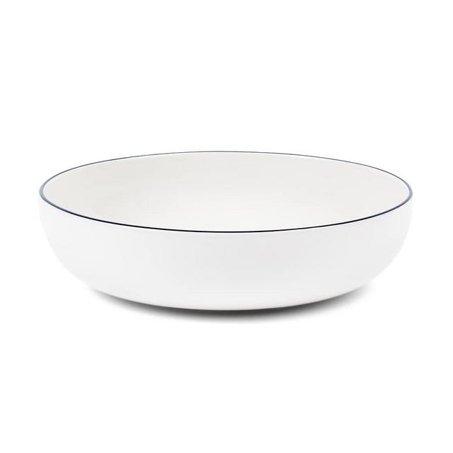 Made In Cookware - Serving Bowl - White w/ Navy Rim - Made in England
