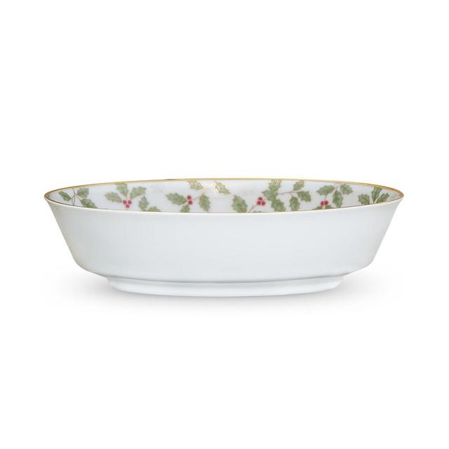 Noritake Holly & Berry Gold Oval Vegetable Bowl