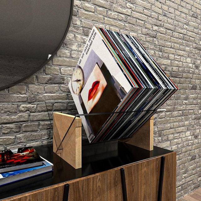 Vinyl Record Display Shelf Personalized Desktop Wooden Acrylic Storage  Organizer Gift for Office Decor Work Study Book Collector 