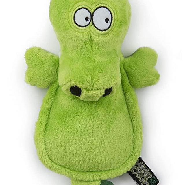 HEAR DOGGY, Flattie Ultrasonic, Silent Squeaker Dog Toy, Chew Resistant, Durable Plush, No Stuffing, Soft, Tough, Reinforced Seams