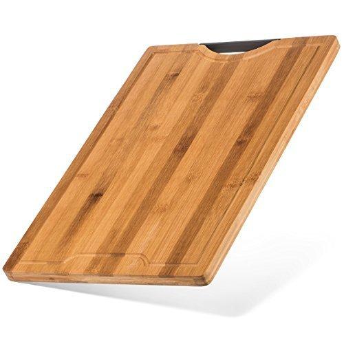 Best Designed Large Cutting Board - Thick Organic Bamboo (XL - 18" x 12")