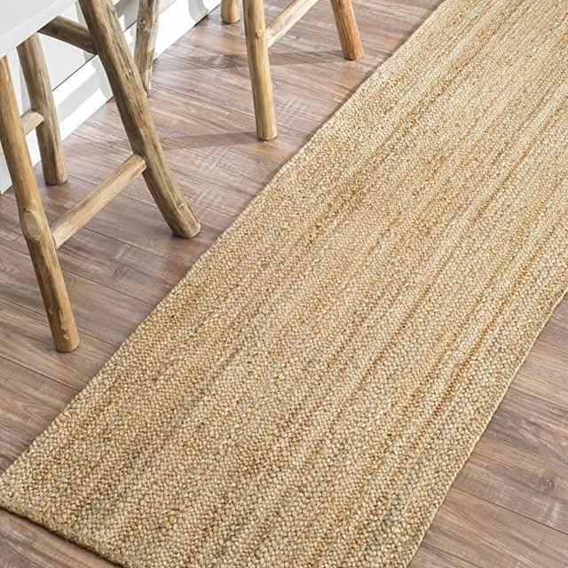 nuLOOM Rigo Hand Woven Jute Runner Rug, 2' 6" X 8', Natural