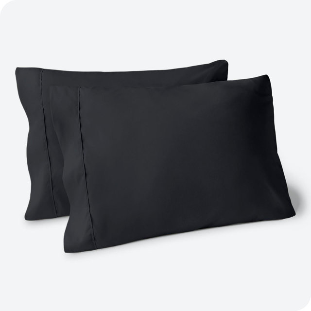 Ultra-Soft Microfiber Standard Black Pillowcase Set by Bare Home
