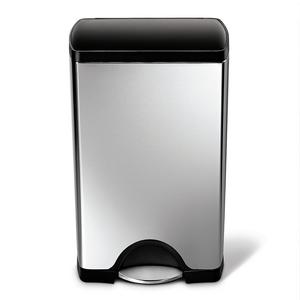 simplehuman Housewares - simplehuman Cw1950 Kitchen Trash Can, 10 Gallon, Brushed Stainless Steel w/Black Plastic lid